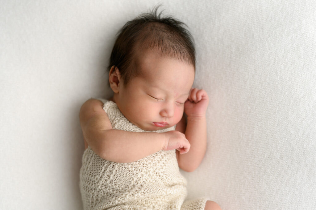 Sydney Newborn photography studio photo of newborn-baby-sleeping-sarah-vassallo